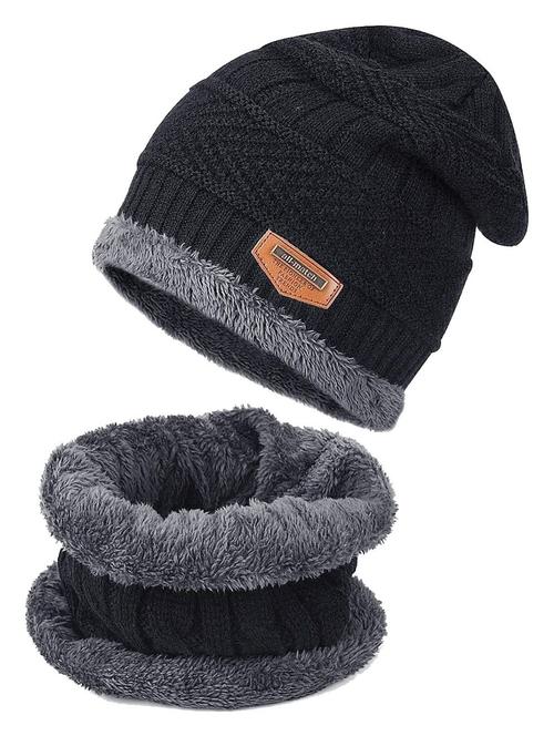 unisex beanie cap with neck warmer - 20113855 - Very Small Image - 1