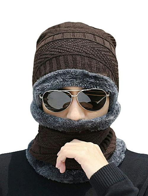 unisex beanie cap with neck warmer - 20113875 - Very Small Image - 1