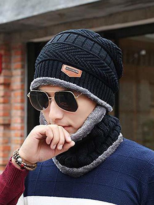 unisex beanie cap with neck warmer - 20113885 - Very Small Image - 1