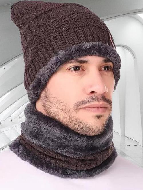 unisex beanie cap with neck warmer - 20113892 - Very Small Image - 1