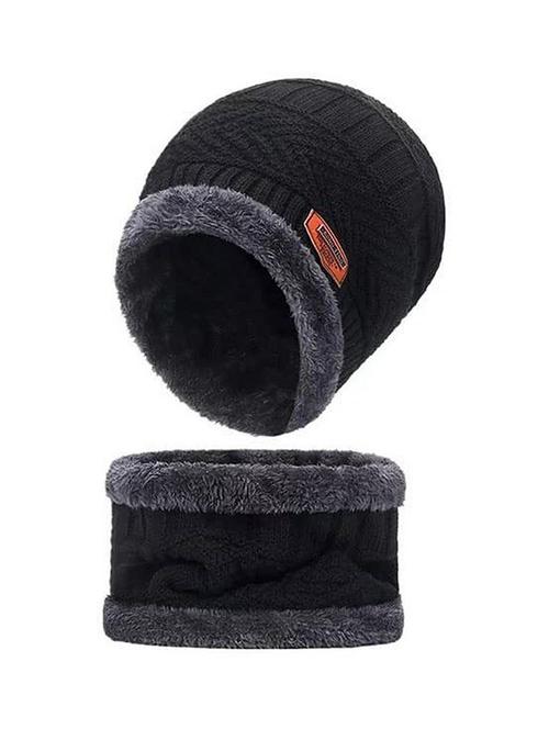 unisex beanie cap with neck warmer - 20113900 - Very Small Image - 1