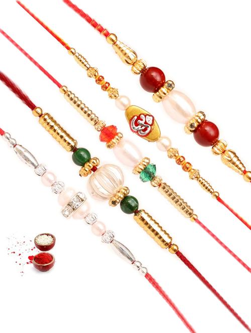 multi colored cotton thread rakhi combo - 20114305 - Very Small Image - 1