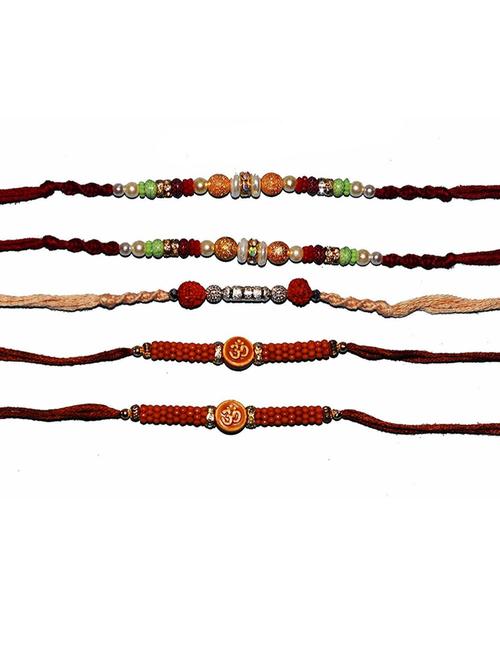 multi colored cotton thread rakhi combo - 20114333 - Very Small Image - 1