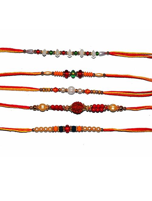 multi colored cotton thread rakhi combo - 20114340 - Very Small Image - 1