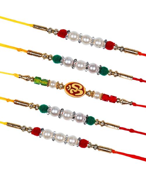 multi colored cotton thread rakhi combo - 20114342 - Very Small Image - 1
