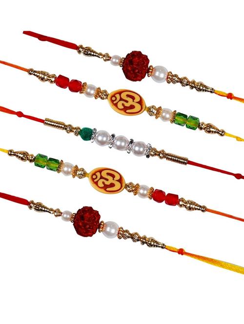 multi colored cotton thread rakhi combo - 20114347 - Very Small Image - 1