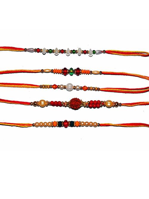 multi colored cotton thread rakhi combo - 20114350 - Very Small Image - 1