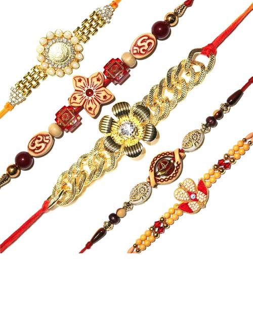 multi colored cotton thread rakhi combo - 20114366 - Very Small Image - 1