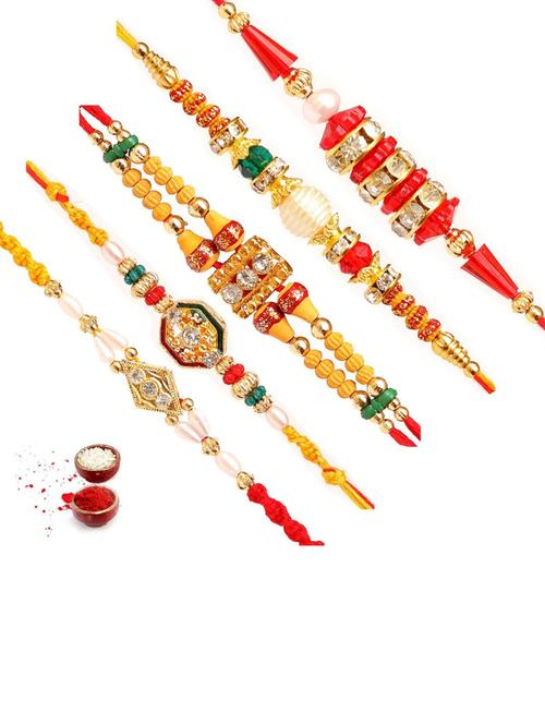 multi colored cotton thread rakhi combo - 20114370 - Very Small Image - 1