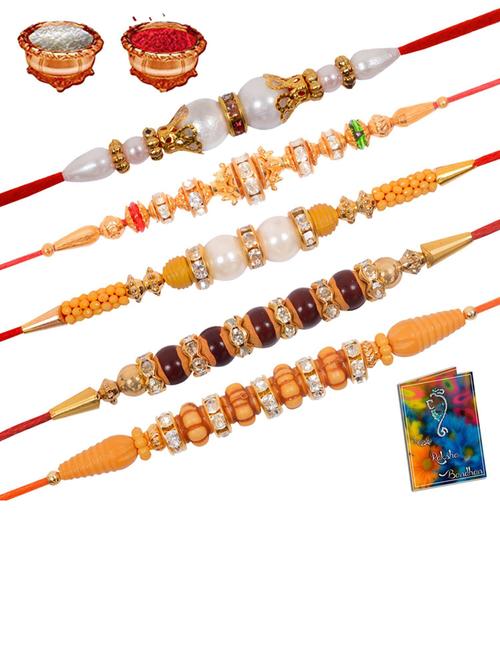 multi colored cotton thread rakhi combo - 20114371 - Very Small Image - 1