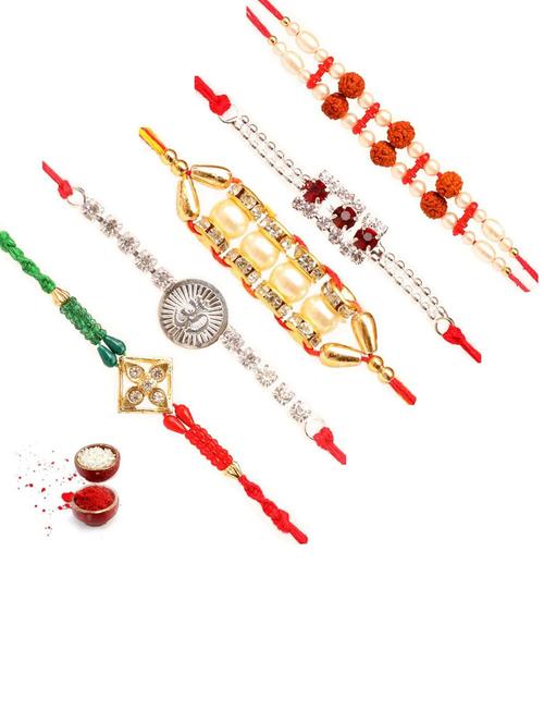 multi colored cotton thread rakhi combo - 20114375 - Very Small Image - 1