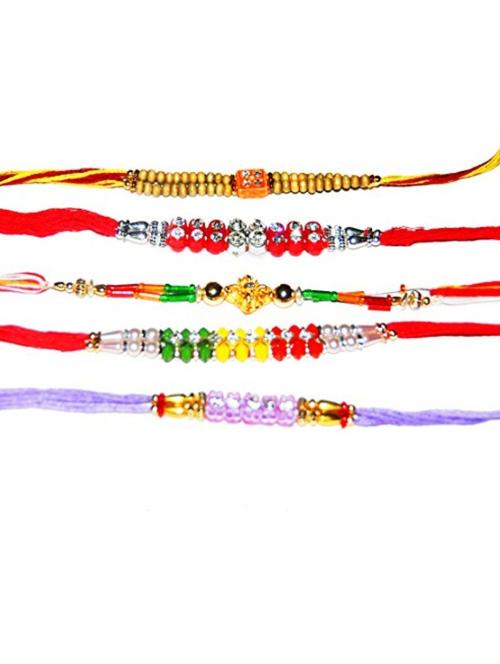 multi colored cotton thread rakhi combo - 20114382 - Very Small Image - 1