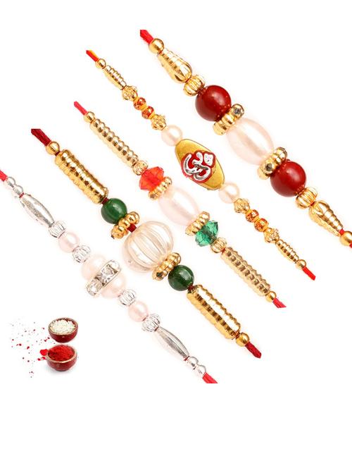 multi colored cotton thread rakhi combo - 20114395 - Very Small Image - 1