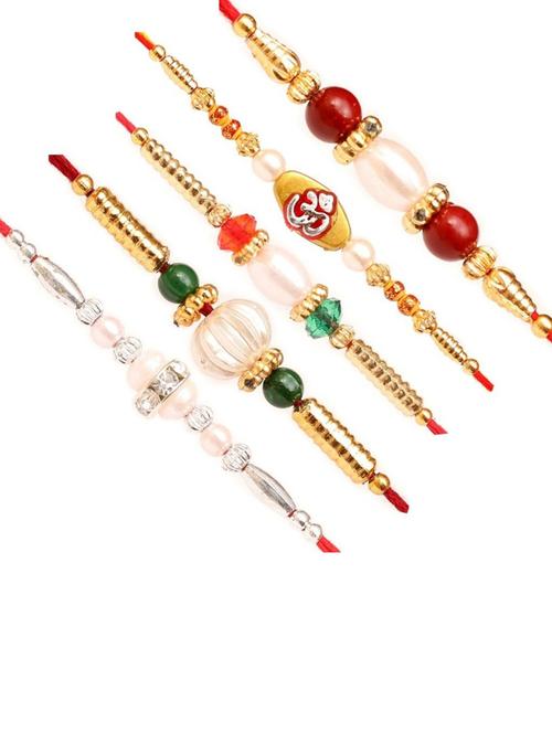 multi colored cotton thread rakhi combo - 20114435 - Very Small Image - 1