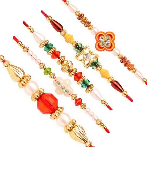 multi colored cotton thread rakhi combo - 20114436 - Very Small Image - 1