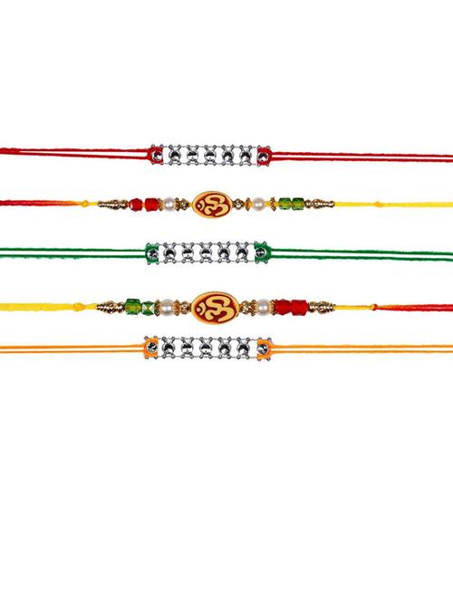 multi colored cotton thread rakhi combo - 20114444 - Very Small Image - 1