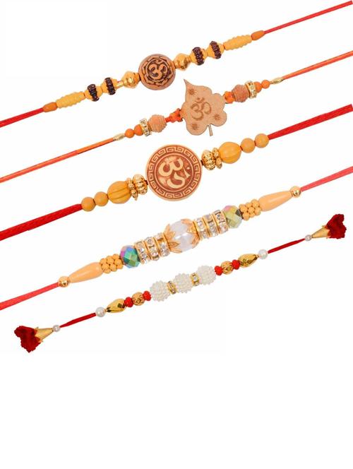 multi colored cotton thread rakhi combo - 20114451 - Very Small Image - 1