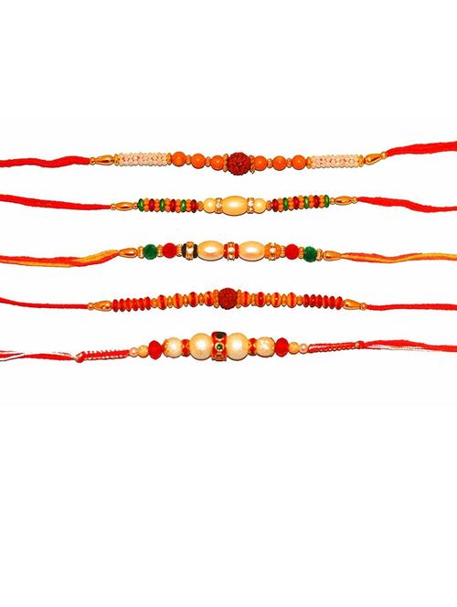 multi colored cotton thread rakhi combo - 20114455 - Very Small Image - 1