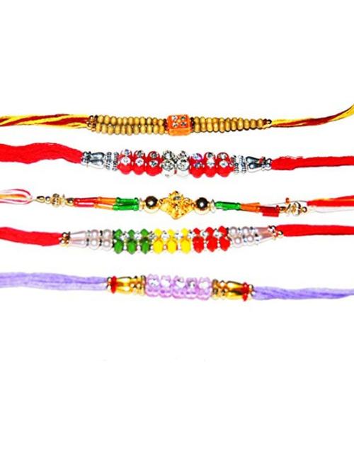 multi colored cotton thread rakhi combo - 20114489 - Very Small Image - 1