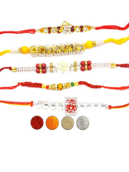 multi colored cotton thread rakhi combo - 20114492 - Very Small Image - 1