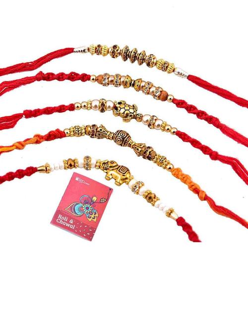multi colored cotton thread rakhi combo - 20114499 - Very Small Image - 1