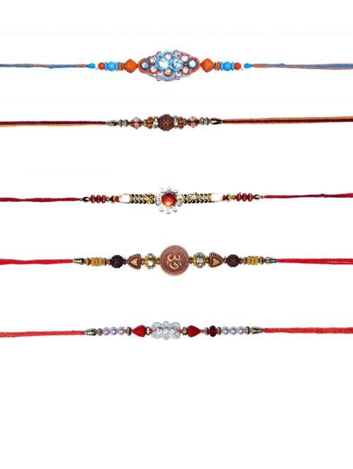 multi colored cotton thread rakhi combo - 20114508 - Very Small Image - 1