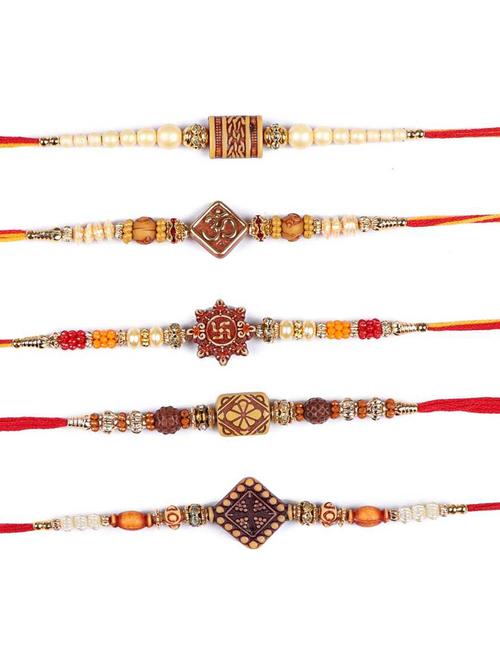 multi colored cotton thread rakhi combo - 20114519 - Very Small Image - 1