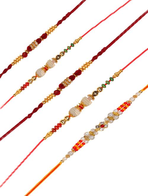 multi colored cotton thread rakhi combo - 20114532 - Very Small Image - 1