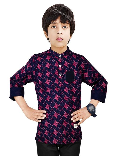 boys cotton top and bottom full length set - 20116075 - Very Small Image - 1