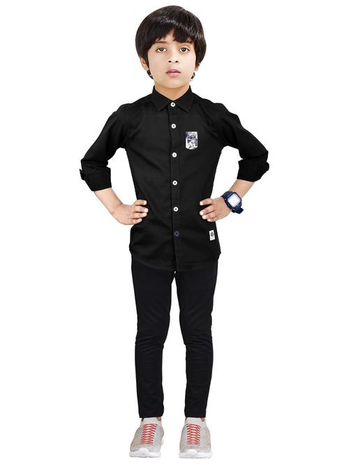 black solid full length twin sets - 20116256 - Very Small Image - 1