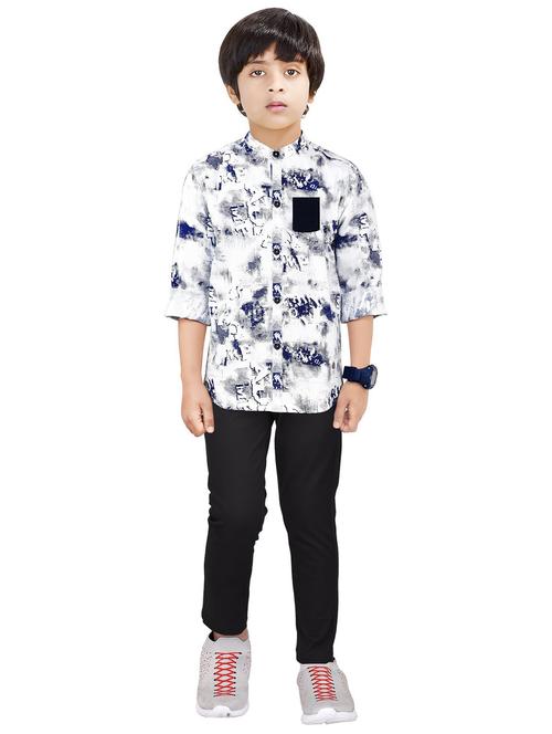 boys printed top and bottom full length set - 20116262 - Very Small Image - 1