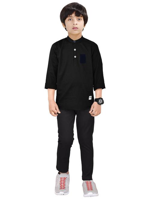 black solid full length twin sets - 20116293 - Very Small Image - 1