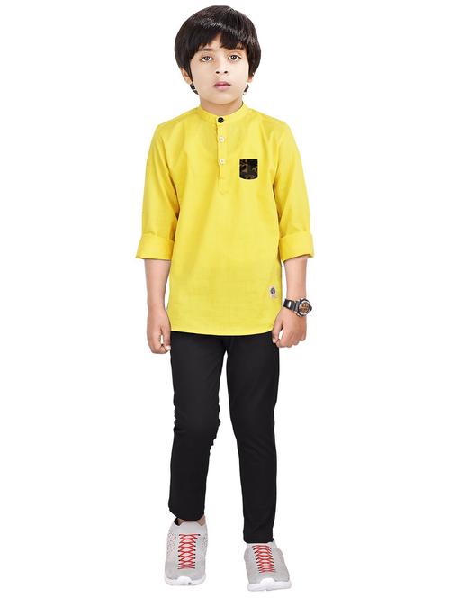 yellow solid full length twin sets - 20116362 - Very Small Image - 1