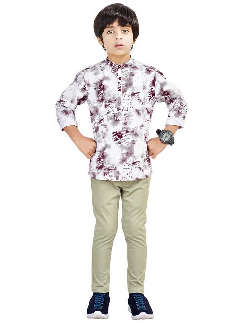 boys printed top and bottom full length set - 20116591 - Very Small Image - 1