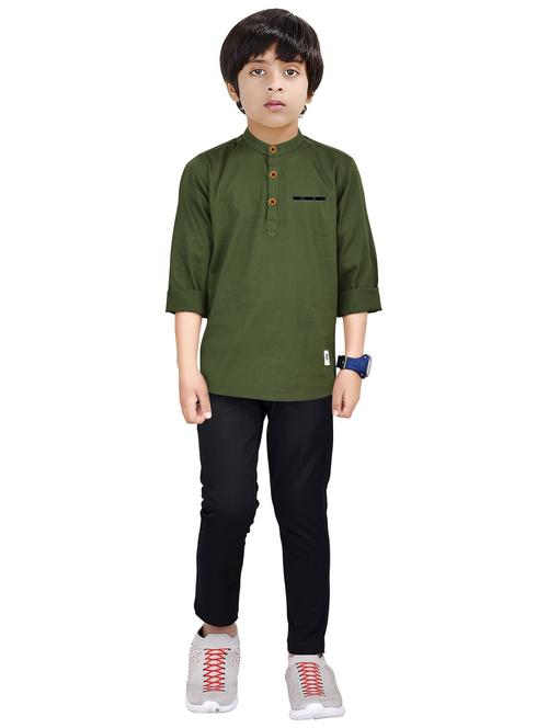 boys cotton full length twin set - 20116706 - Very Small Image - 1