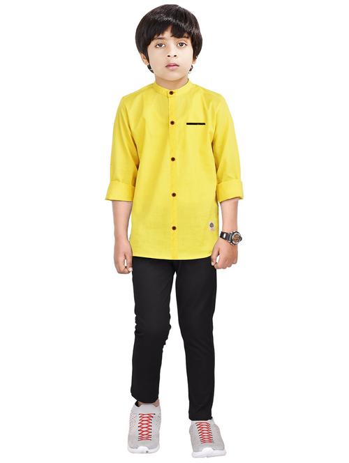 boys cotton full length twin set - 20116718 - Very Small Image - 1