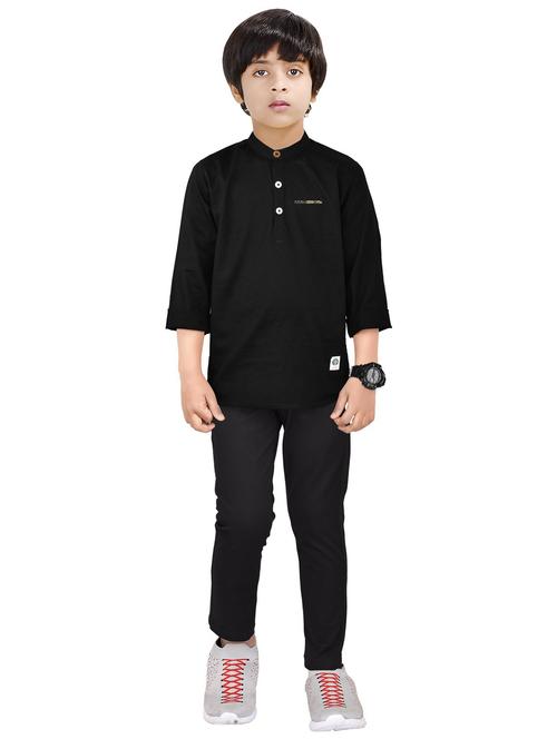 boys cotton full length twin set - 20116728 - Very Small Image - 1