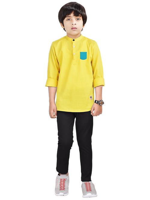 boys cotton full length twin set - 20116829 - Very Small Image - 1