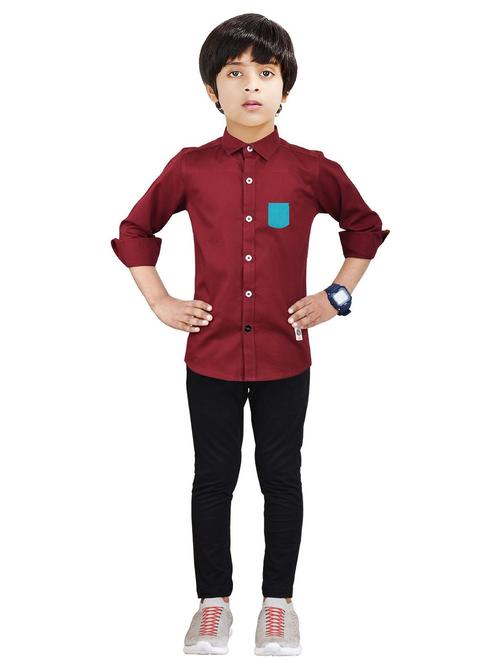 boys cotton full length twin set - 20116832 - Very Small Image - 1