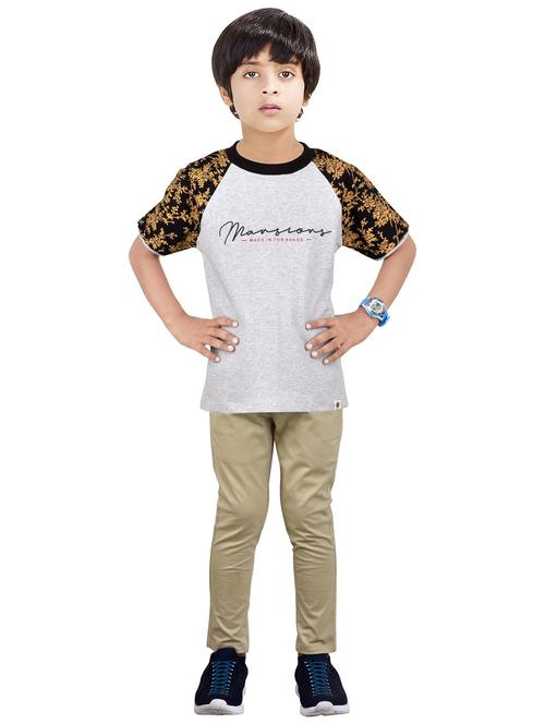 boys printed top and bottom full length set - 20117051 - Very Small Image - 1
