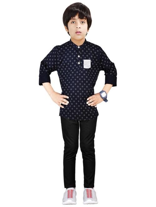 boys printed top and bottom full length set - 20117085 - Very Small Image - 1