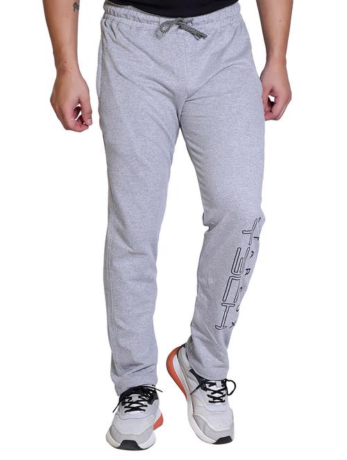 grey printed full length track pant - 20117975 - Very Small Image - 1