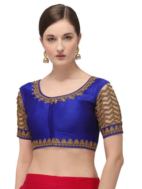 blue embroidered blouse - 20118972 - Very Small Image - 1