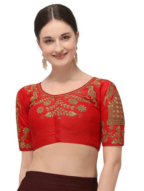 red embroidered blouse - 20119002 - Very Small Image - 1