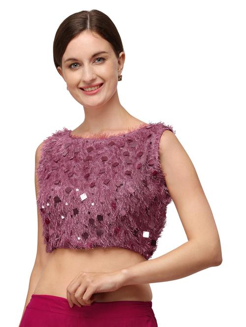 purple sequin blouse - 20119115 - Very Small Image - 1