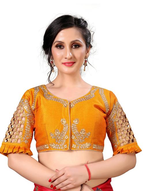 yellow embroidered blouse - 20119156 - Very Small Image - 1