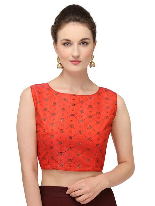 round neck printed regular blouse - 20119413 - Very Small Image - 1