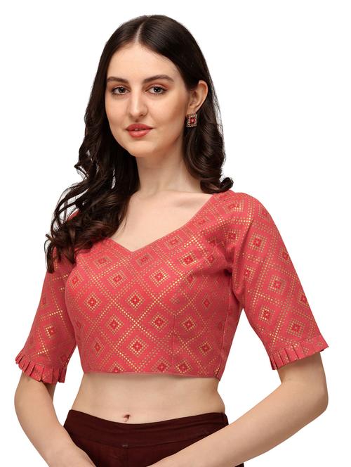 sweetheart neck printed regular blouse - 20119434 - Very Small Image - 1