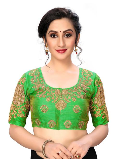 u-neck self design regular blouse - 20119447 - Very Small Image - 1