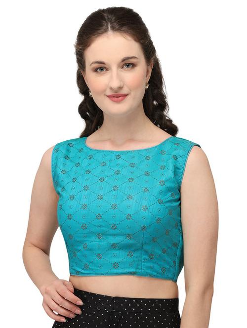 self design stitched regular blouse - 20119475 - Very Small Image - 1